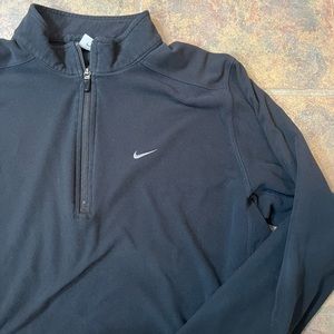 nike | fleece quarter zip | black nike sweatshirt | large quarter zip